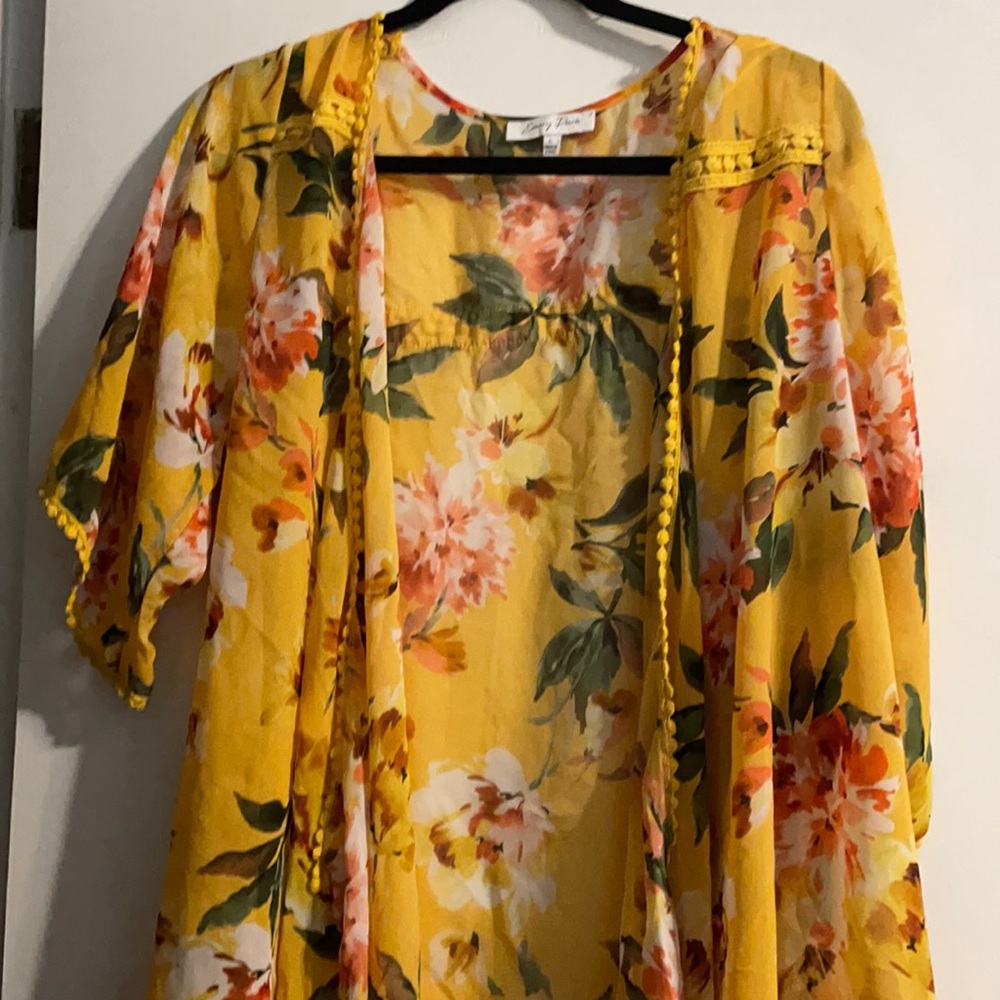 Yellow floral kimono